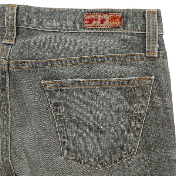 AG Adriano Goldschmied The Angel Flared Jeans Womens 29 Gray Distressed Denim - Picture 8 of 12